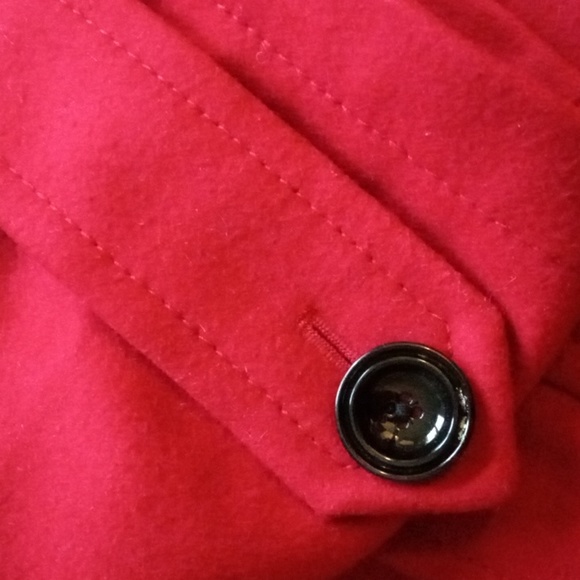GAP red wool blend double breasted coat - Picture 2 of 10